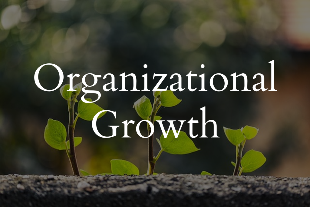 A clickable card with the text "Organizational Growth".